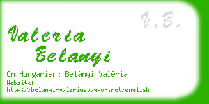 valeria belanyi business card
